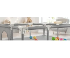 Bez Marki Kojec dziecięcy 130x185x66 cm suchy basen su bramkami koszem 30 piłkami XXL