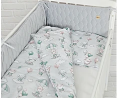 Bez Marki KOMPLET Patalynė OCHRANIACZ VELVET BAWEŁNA DO ŁÓŻECZKA 120X60 Rinkinys