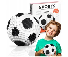 Bez Marki KONSTRUKCINIŲ KALULŲ FUTBOLIS JUODAI Baltas 3D DOVANA VAIKŲ RINKINYS