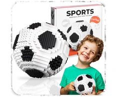 Bez Marki KONSTRUKCINIŲ KALULŲ FUTBOLIS JUODAI Baltas 3D DOVANA VAIKŲ RINKINYS