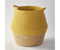 La Factory Bez Marki KOSZ NA ZABAWKI DLA DZIECI DO POKOJU DZIECIĘCEGO KOSZYK Geltonas Ø 30 cm
