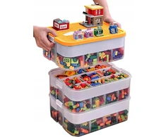 Bez Marki KOSZ POJEMNIK ORGANIZER Z PRZEGRODAMI NA Kaladėlės KONSTRUKCYJNE 3 WARSTWY DIY