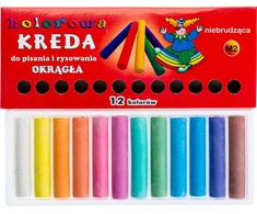 Bez Marki Kreda kolorowa okrągła niebrudząca 12 vnt