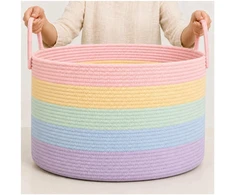 Bez Marki Krepšys na zabawki i koce OrganiHaus Rainbow do pokoju dziecięcego 50x33 cm