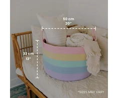 Bez Marki Krepšys na zabawki i koce OrganiHaus Rainbow do pokoju dziecięcego 50x33 cm
