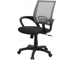 Bez Marki Krzesło Biurowe JONAS Szare Fotel Ergonomiczny Siatka Obrotowe do Biura