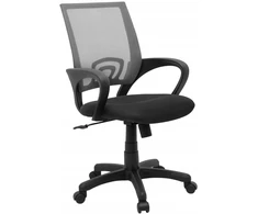 Bez Marki Krzesło Biurowe JONAS Szare Fotel Ergonomiczny Siatka Obrotowe do Biura