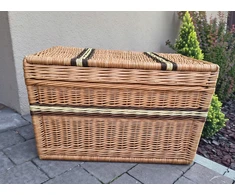 Bez Marki Kufer wiklinowy NATURALNY kosz su wikliny Skrzynia na Žaislai 60 cm