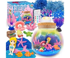 Bez Marki Kūrybinis Mermaid rinkinys mergaitėms Kinetic Sand Night Light, pasidaryk pats