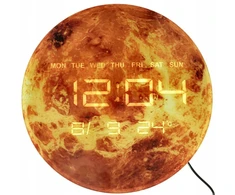 Bez Marki Laikrodis ścienny planeta mars su wyświetlaczem LED 32 cm oranžinė