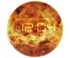 Bez Marki Laikrodis ścienny planeta mars su wyświetlaczem LED 32 cm oranžinė