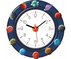 Bez Marki Laikrodis ścienny UKŁAD SŁONECZNY planety KOSMOS planeta