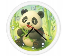 Bez Marki Laikrodis ścienny vaikams miś Panda bambusowy las dekoracja do pokoju +Imię