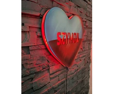 Bez Marki Lampa Led POLSKA Serce kolory personalizowana w kształcie serca