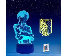 Bez Marki Lampa nocna Statuetka panelowa 3D Anime LED USB kolory Pultas 2x Panel