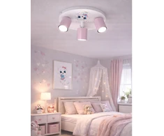 Bez Marki LAMPA SUFITOWA DZIECIĘCA LUMI DREAMS PLAFON 30cm GU10 KOT POKÓJ DZIECKA LED
