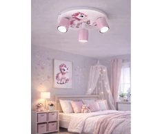 Bez Marki LAMPA SUFITOWA DZIECIĘCA LUMI DREAMS PLAFON 30cm UNICORN POKÓJ DZIECKA LED