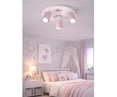 Bez Marki LAMPA SUFITOWA DZIECIĘCA LUMI DREAMS PLAFON 30cm GU10 MOTYLE POKÓJ DZIECKA