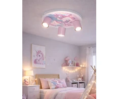 Bez Marki LAMPA SUFITOWA DZIECIĘCA LUMI DREAMS PLAFON 30cm UNICORN POKÓJ DZIECKA LED