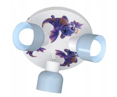 Bez Marki LAMPA SUFITOWA DZIECIĘCA LUMI DREAMS PLAFON 30cm E27 DRAGON POKÓJ DZIECKA