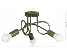 Pakabinamas šviestuvas Bez Marki Lampa sufitowa EDISON khaki wisząca żyrandol lampy sufitowe do salonu loft