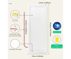 Lubinis šviestuvas Bez Marki Lampa Sufitowa Ekstra Duża Dimmowalna su Przełącznikiem 12v Led – 42x17cm