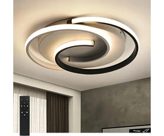 Bez Marki Lampa sufitowa LED juoda-balta su pultu ściemniana 3000K–6000K do salonu
