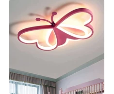 Bez Marki Lampa sufitowa LED MOTYLEK ROŽINĖ –Pilot Nowoczesna Lampa do Pokoju Dziecka