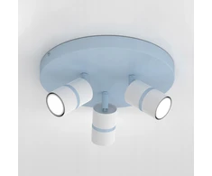Lubinis šviestuvas Bez Marki Lampa sufitowa plafon regulowany 3x GU10 mėlyna / led