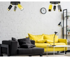 Bez Marki Lampa Sufitowa SPOT Tuby Metal Juoda Złota GU10 Reflektor regulowana Loft