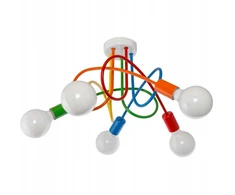 Lubinis šviestuvas Bez Marki LAMPA sufitowa VEN W-LOOP/5 MIX metalo sp. OPRAWA plafon pręty sticks spirala