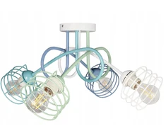 Pakabinamas šviestuvas Bez Marki Lampa sufitowa wisząca żyrandol EDISON 4 lampy do pokoju dziecięcego loft