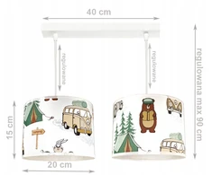 Pakabinamas šviestuvas Bez Marki Lampa wisząca sufitowa żyrandol CAMPING lampy sufitowe do pokoju dziecka