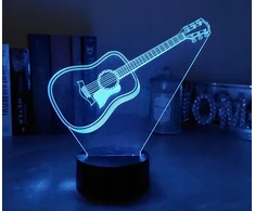 Bez Marki LAMPKA 3D LED USB - GITARA KLASYCZNA - Z PILOTEM