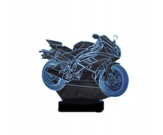 Bez Marki LAMPKA 3D LED USB – MOTOR - ŚCIGACZ - Z PILOTEM - NA BIURKO