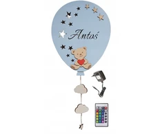 Bez Marki LAMPKA BALON su imieniem MIŚ kolory do wyboru nocna LED jungiama į tinklą Pultas