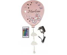 Bez Marki LAMPKA BALON su imieniem MOTYLKI kolory do wyboru nocna LED jungiama į tinklą Pultas