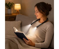 Bez Marki Lampka do czytania na szyję LED elastyczna lekka akumuliatorinė USB nocna