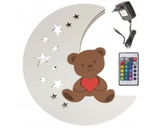 Bez Marki LAMPKA KSIĘŻYC MIŚ kolory do wyboru nocna LED SIECIOWE Pultas KOLORY Prezent