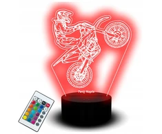 Bez Marki Lampka LED Statuetka Nocna Motocross Cross Pilot Enduro Motor Motocykl USB