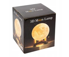 Bez Marki Lampka Nocna 3D Księżyc Moon Lamp Dziecięca Light LED Kula Galaktyka USB