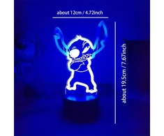 Bez Marki Lampka nocna 3D led LILO I STICH usb 7 Kolorów