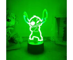 Bez Marki Lampka nocna 3D led LILO I STICH usb 7 Kolorów