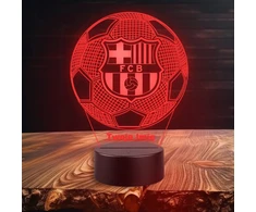 Bez Marki Lampka Nocna Futbolo kamuolys FC Barcelona Prezent Grawer Twoje Imię LED 3D
