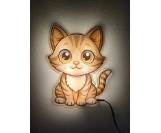 Bez Marki Lampka nocna KOT KOTEK 3D