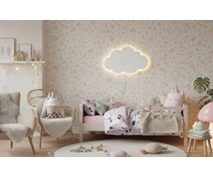 Bez Marki Lampka Nocna LED CHMURKA Biała42cm dla Dzieci XL Ścienna Styl Skandynawski