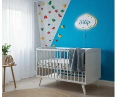 Bez Marki Lampka Nocna LED Chmurka su Imieniem Dziecka Personalizowana Drewniana L
