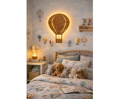 Bez Marki Lampka Nocna LED Dla Dzieci Balon Drewniana Na Ścianę Boho Skandynawska L