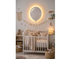 Bez Marki Lampka Nocna LED Dla Dzieci Balonik Drewniana Lampka Balon Boho Handmade