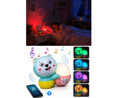 Bez Marki Lampka Nocna LED dla Dzieci RGB Bluetooth – Melodie, Timer, Akumuliatorius USB